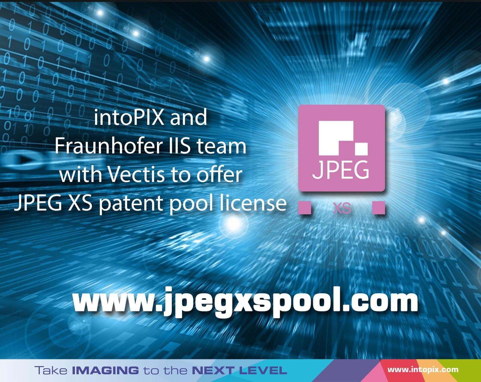 intoPIX 和弗勞恩霍夫IIS團隊與Vectis一起提供 JPEG XS專利池許可證